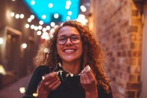 A woman with MS is happy for her liberation from perfectionism while saving energy